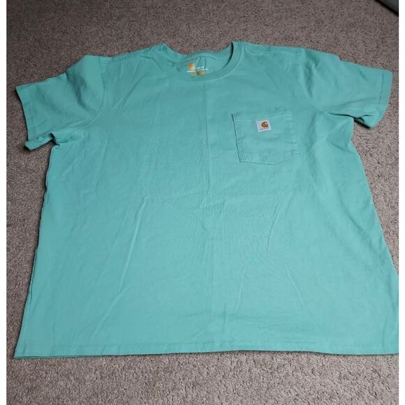 Men's Sixe XXL (20) Carhartt Original Fit Pocket T-Shirt Light Green - Picture 1 of 4